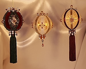 Ornaments on Sale Sets of three at 40% off